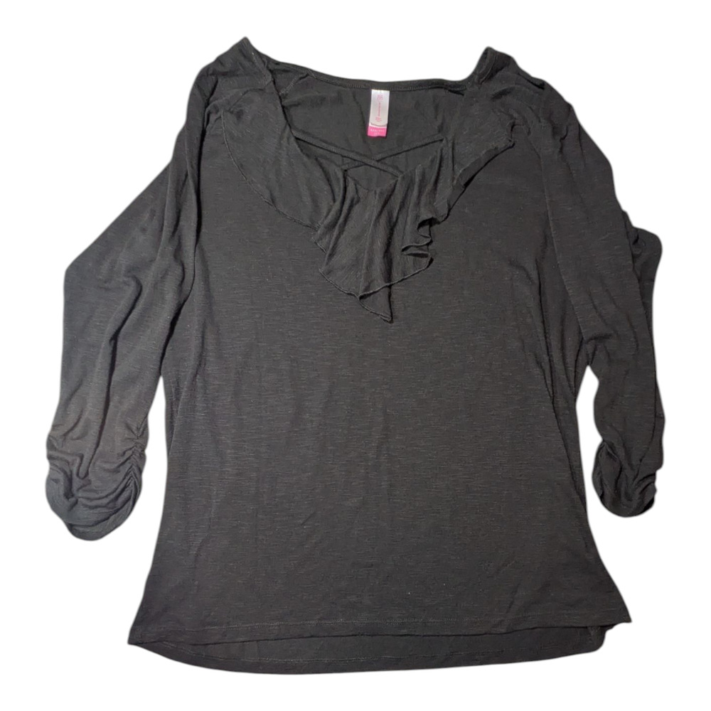 NOBO No Boundaries - Women's Shirt - Black Size 3XG-21 Pre-Owned Well Cared For